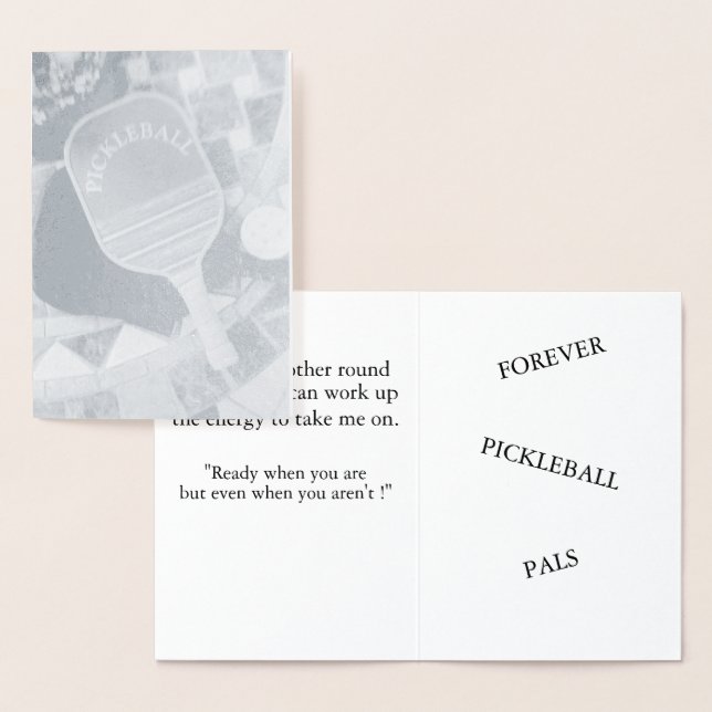 "Pickleball Game Invite" (5" x 7") Foil Card (Display)