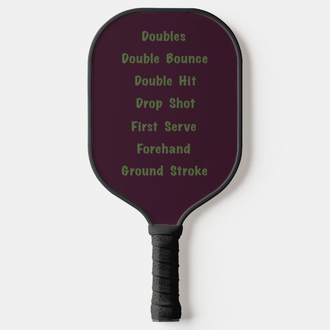 Pickleball Game Phrases Sayings And Words Pickleball Paddle (Front)