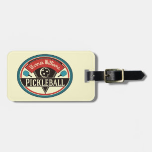 Pickleball Gear Bag Tag - Vintage Design