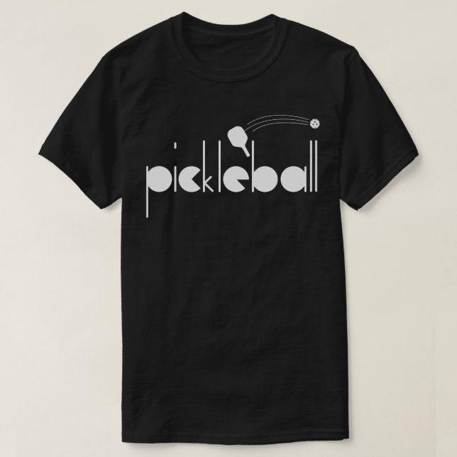 Pickleball Geometric Font 1 T-Shirt (Design Front)