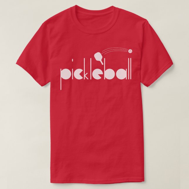 Pickleball Geometric Font 1 T-Shirt (Design Front)
