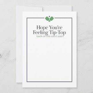 Pickleball Get Well Card | Navy Green