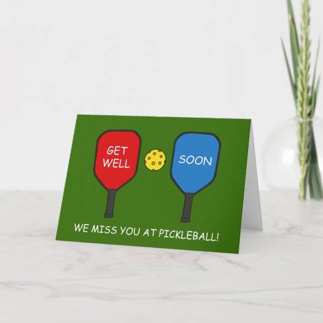 Pickleball Get Well Soon Card (Front)