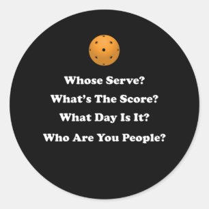 Pickleball Gift Classic Round Sticker