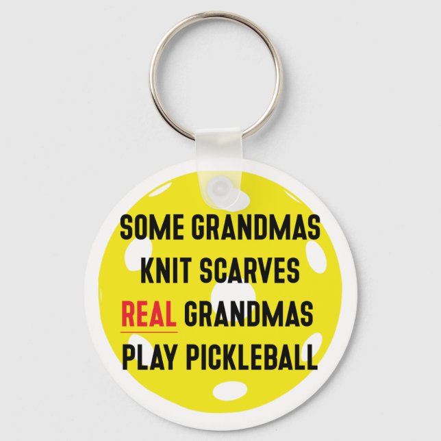 Pickleball gift for Grandmother Key Ring (Front)