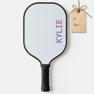 Pickleball Gift Personalised Pink Teal Name Paddle