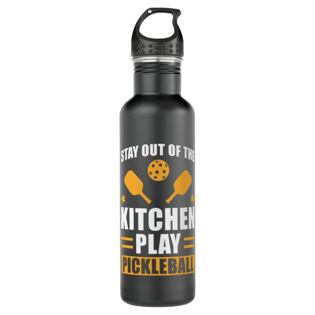 Pickleball Gift Stay out of the Kitchen 710 Ml Water Bottle (Front)