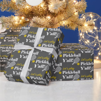 Pickleball Gift Wrap Let's Play Pickleball Team