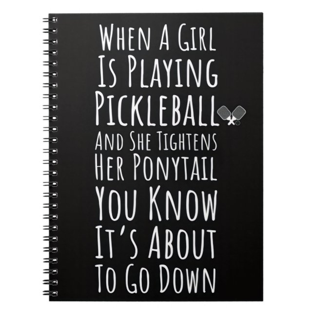Pickleball Gifts for Her: Funny Notebook for Women (Front)