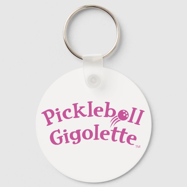 Pickleball Gigolette™ Swingrz Swag Court Jester Key Ring (Front)
