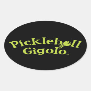 Pickleball Gigolo™ Swingrz Swag Court Jester Oval Sticker