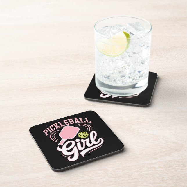 Pickleball Girl Player Coaster (Right Side)