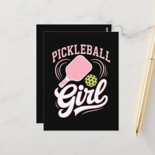 Pickleball Girl Player Postcard