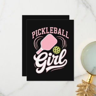 Pickleball Girl Player Thank You Card