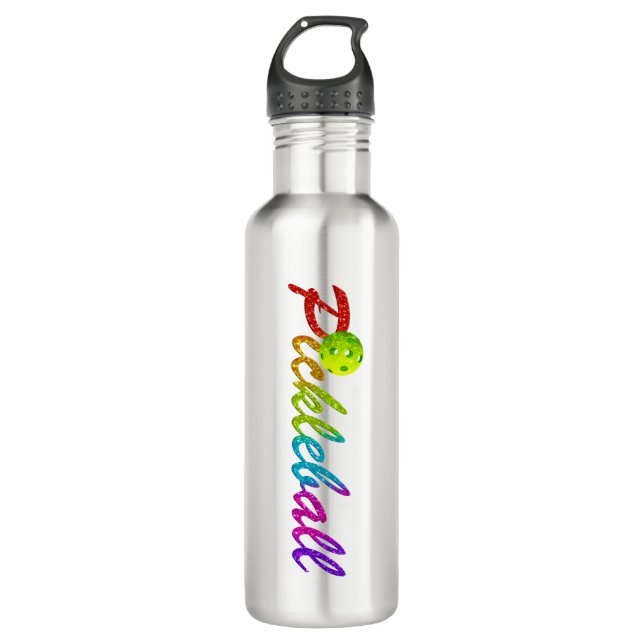 Pickleball Glitter Logo 710 Ml Water Bottle (Front)