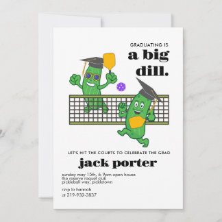 Pickleball Graduation Party Pickle Ball Open House Invitation
