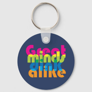 Pickleball Great minds dink alike Keychain