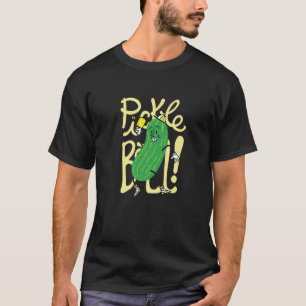 Pickleball Green Cucumber Heart Love Paddle Ball   T-Shirt