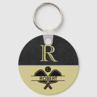 Pickleball Guy Custom Monogram Initial Name   