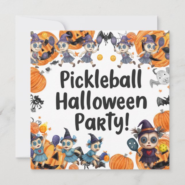 Pickleball Halloween Party  Invitation (Front)