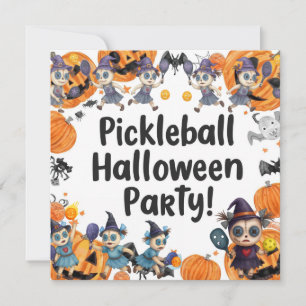 Pickleball Halloween Party  Invitation