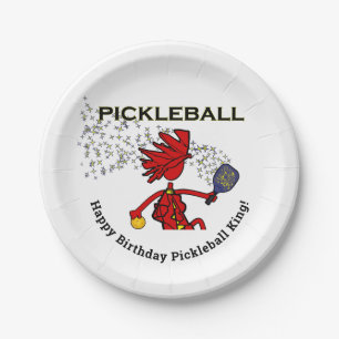 Pickleball Happy Birthday!  Paper Plates