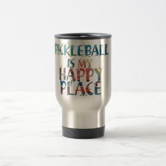 Pickleball Happy Place Travel Mug