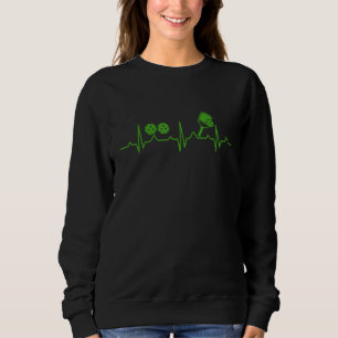 Pickleball Heart Beat Pickleball Player Sweatshirt