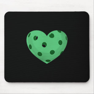 Pickleball heart - fun, funny pickle ball fan mouse mat