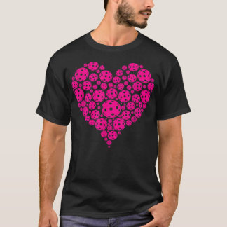 Pickleball Heart Pickleball Game Marker Players T-Shirt