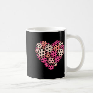 Pickleball heart valentine's day pickleball lover coffee mug