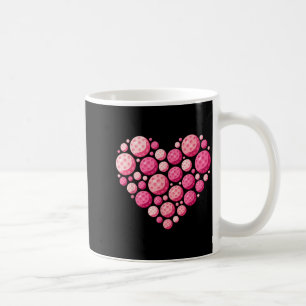 Pickleball heart valentine's day pickleball lover coffee mug