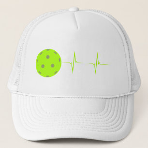Pickleball Heartbeat Baseball Hat - Green