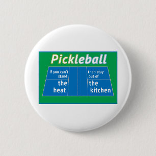 Pickleball Heat Kitchen 6 Cm Round Badge