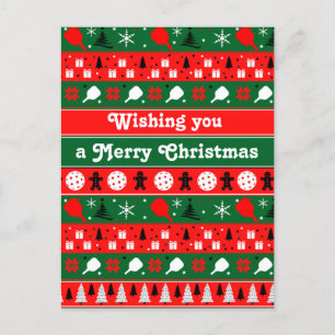 Pickleball Holiday Cheer Postcard