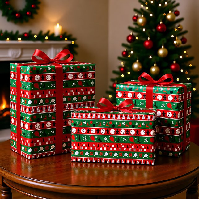 Pickleball Holiday Cheer Tissue Paper (Pickleball Holiday Cheer Tissue Paper)