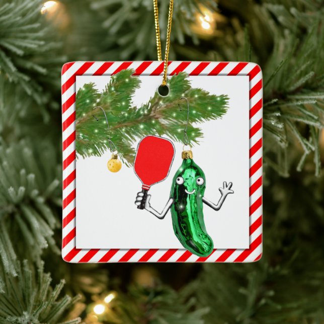 pickleball holiday collectible ceramic tree decoration (Tree)