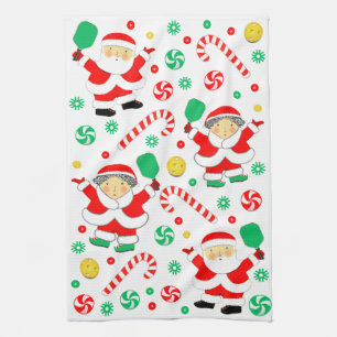 Pickleball Holiday Gift Tea Towel