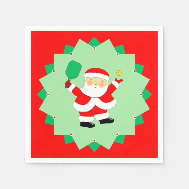 Pickleball Holiday Party Napkin (Front)