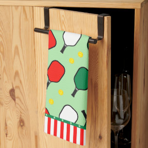 Pickleball Holiday Tea Towel