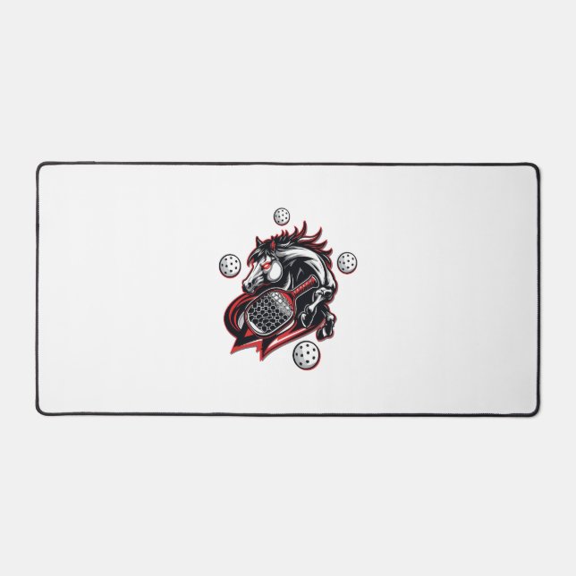 Pickleball Horse Lover Desk Mat (Front)