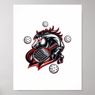 Pickleball Horse Lover Poster