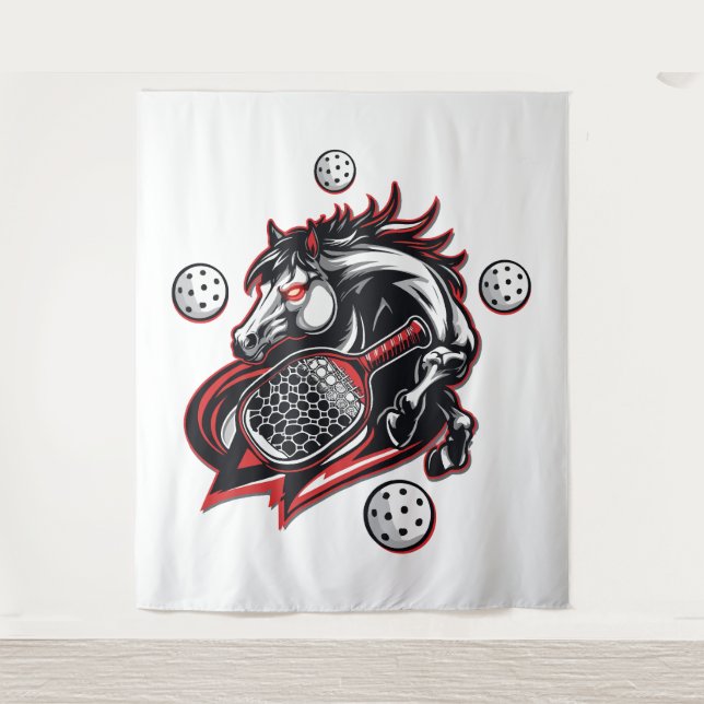 Pickleball Horse Lover Tapestry (Front)