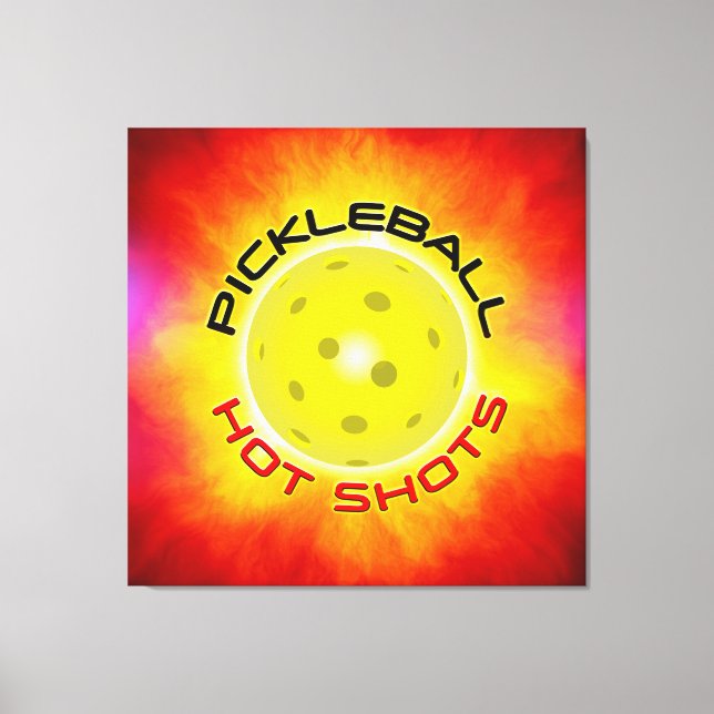 Pickleball Hot Shots 1 Canvas Print (Front)