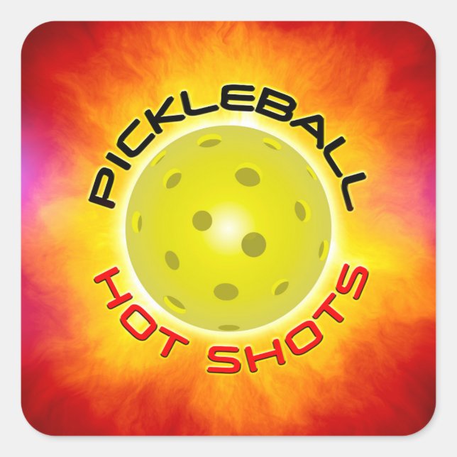 Pickleball Hot Shots 1 Stickers (Front)