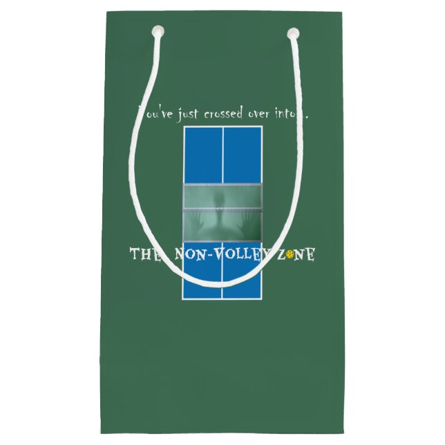 Pickleball Humour, the Non-Volley Zone Small Gift Bag (Front)