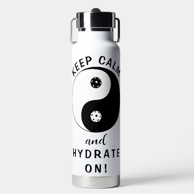 Pickleball Hydrate On Water Bottle (Front)