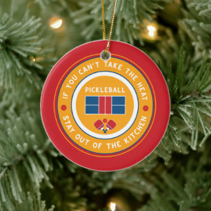 Pickleball: if you can't take the heat.... ceramic tree decoration