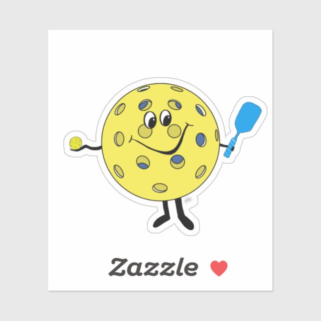 Pickleball Illustration Sticker by Deb Jeffrey (Sheet)