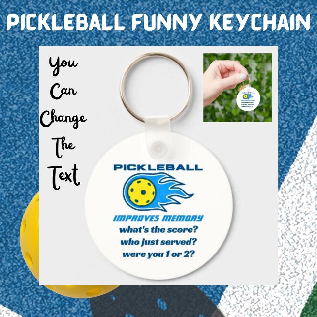 Pickleball Improves Memory Funny  Key Ring (Creator Uploaded)